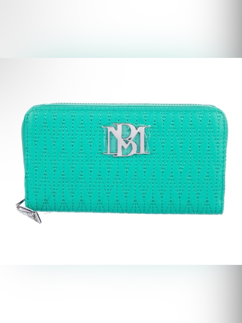 Badgley Mischka Green Quilted Vegan Leather Wallet NWT